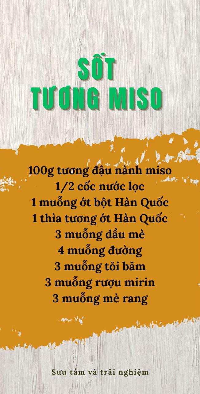 sốt cơm trộn, sốt truyền thống, sốt doenjang, sốt tương miso