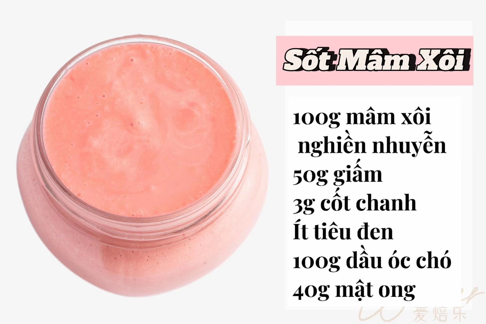 sốt mayo mù tạt xanh, sốt ớt xanh, sốt trái cây, sốt mâm xôi