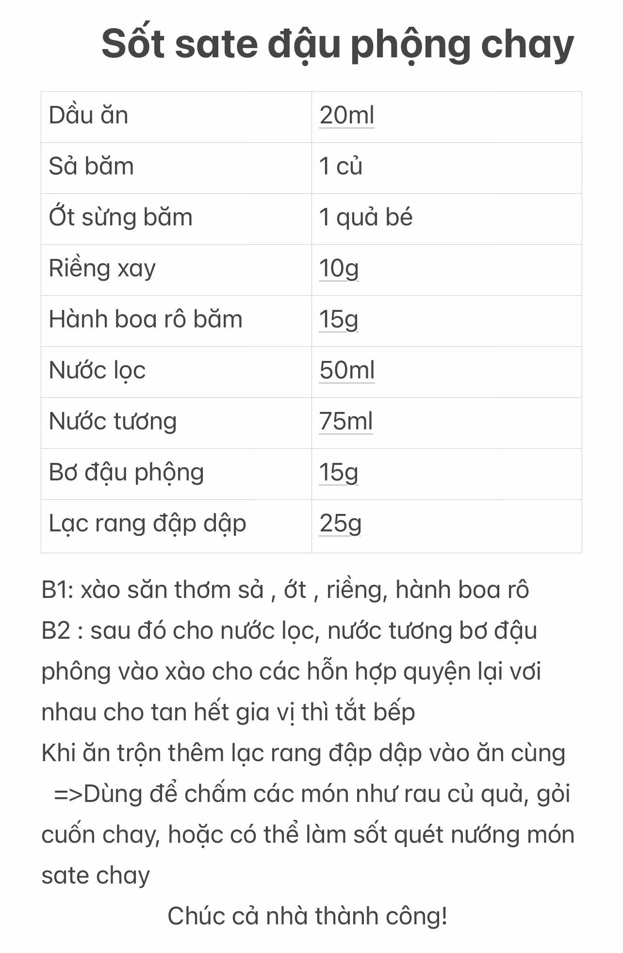 Sốt sate đậu phộng chay, dành cho a/c đang tập ăn chay  ,