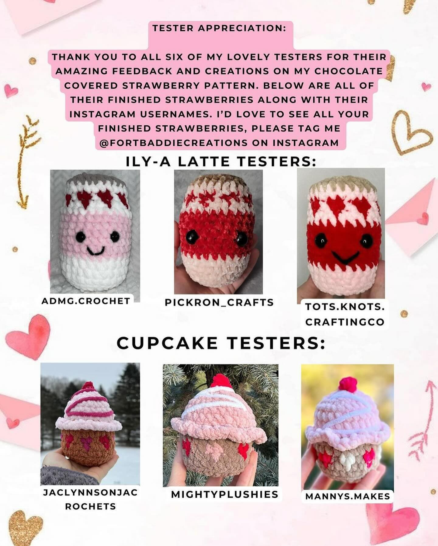 strawberry cupcake pattern