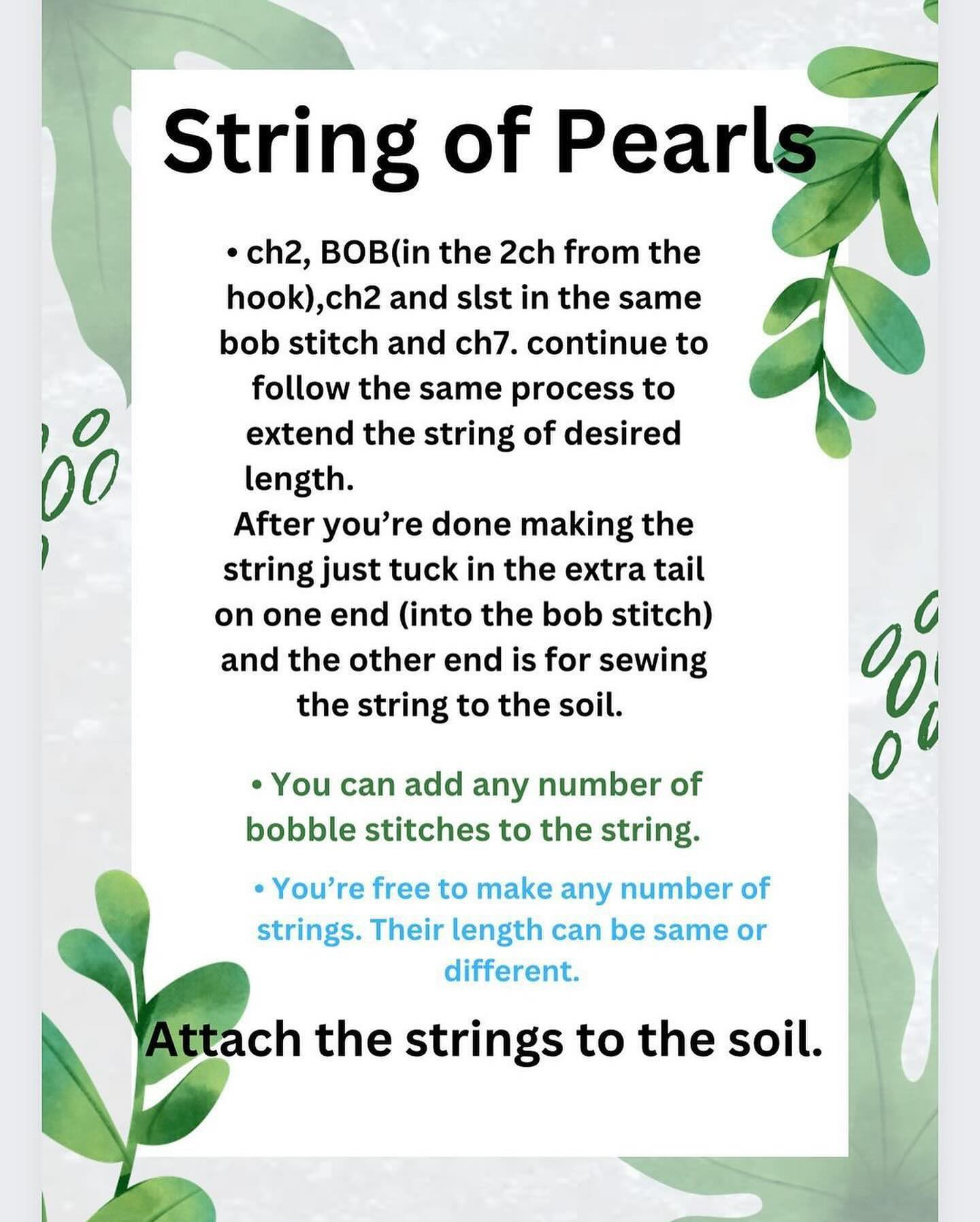 string of pearls free pattern