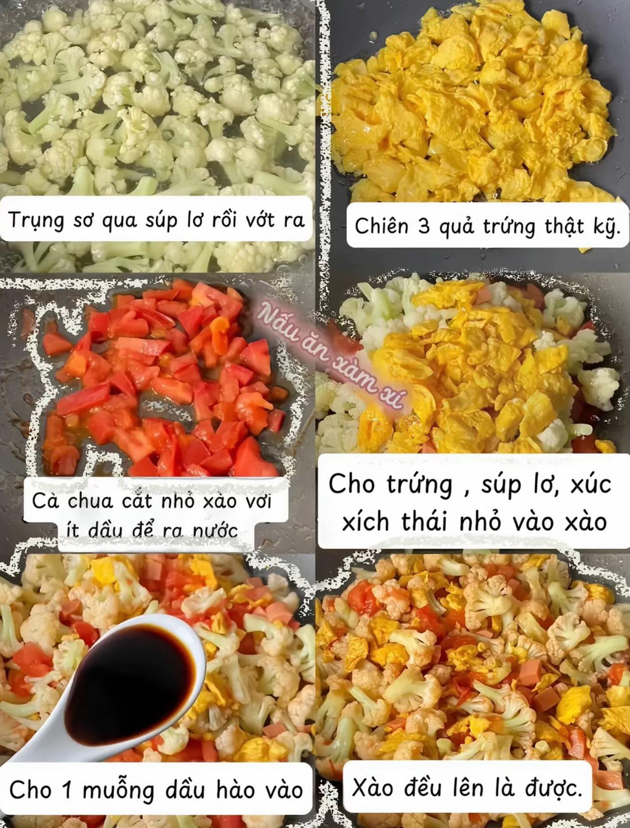 súp lư xào trứng chua ngọt