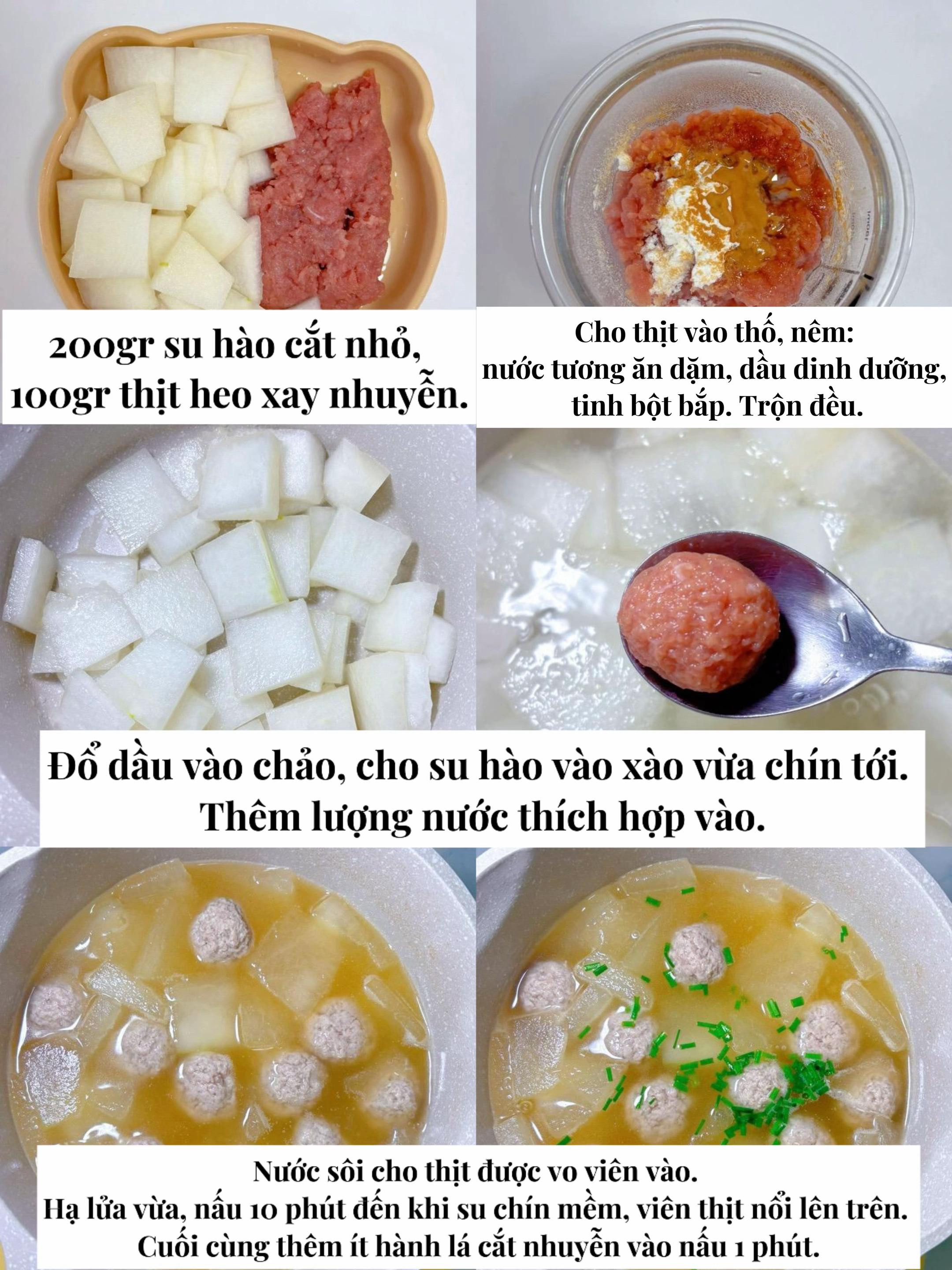 súp thịt viên su hào tươi mát dễ làm và ngon miệng