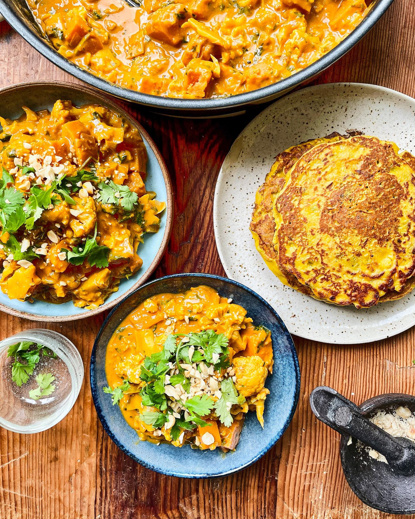 sweet potato, cauliflower and peanut stew.