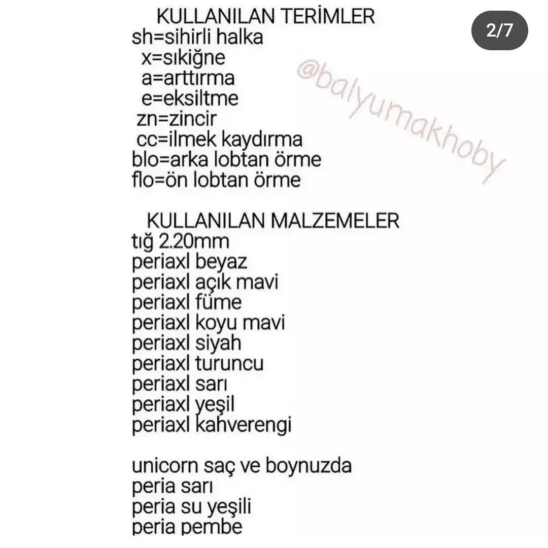 Tek boynuzlu atlar, geyikler ve eşekler için tığ işi desenleri