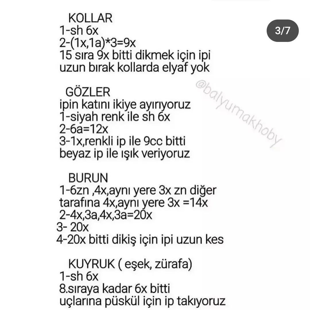 Tek boynuzlu atlar, geyikler ve eşekler için tığ işi desenleri