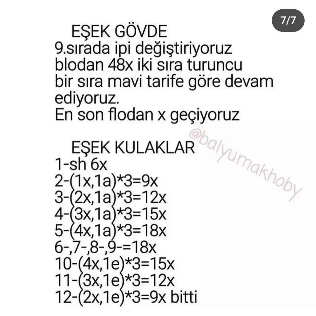 Tek boynuzlu atlar, geyikler ve eşekler için tığ işi desenleri