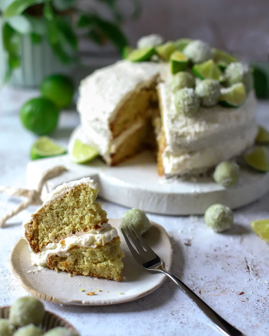 This Coconut + Lime Layer Cake