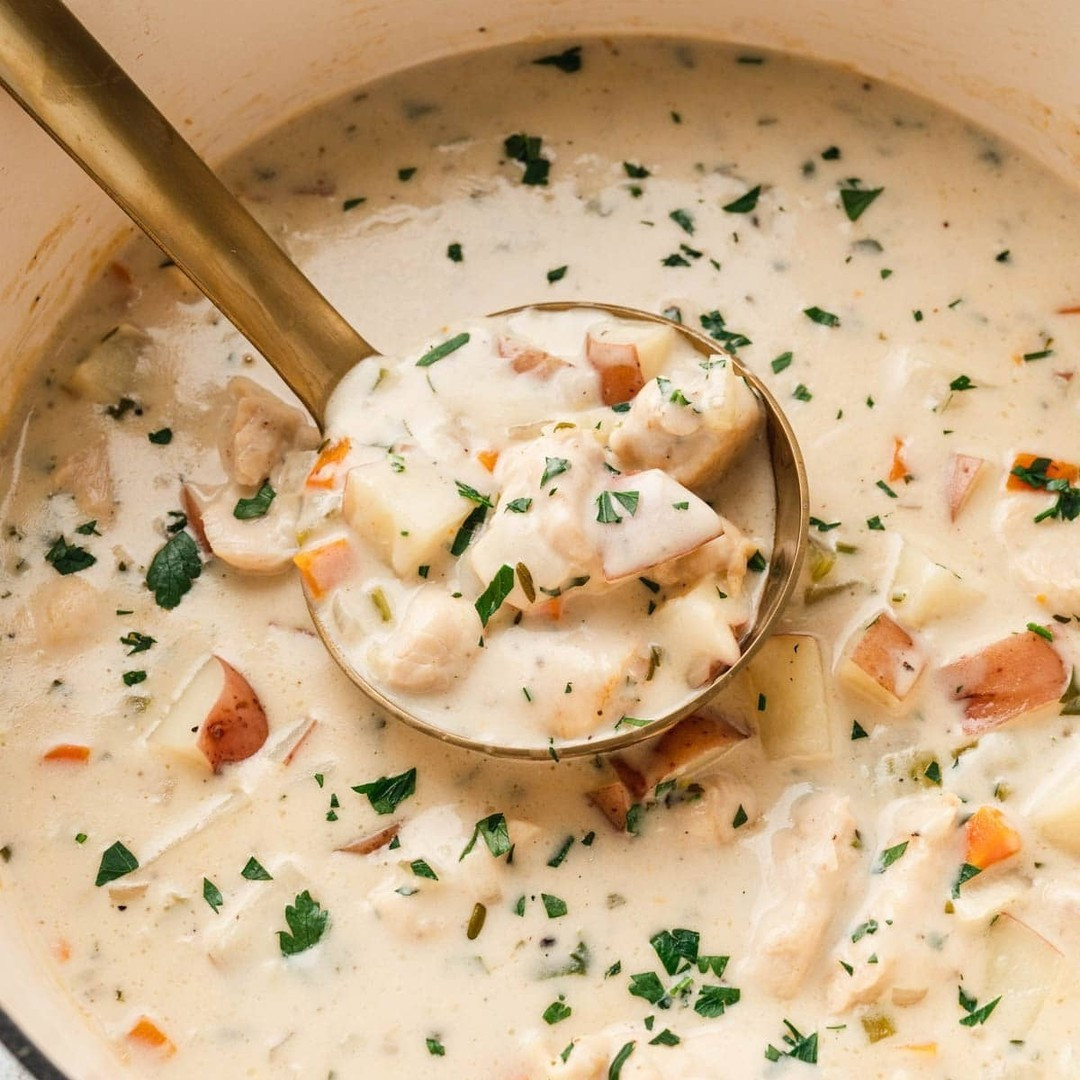 This creamy Chicken Potato Soup recipe is warm, filling, and quick enough for a weeknight meal. Made with tender chunks of chicken, potato, and vegetables simmered in a creamy, herb-infused broth.⁠