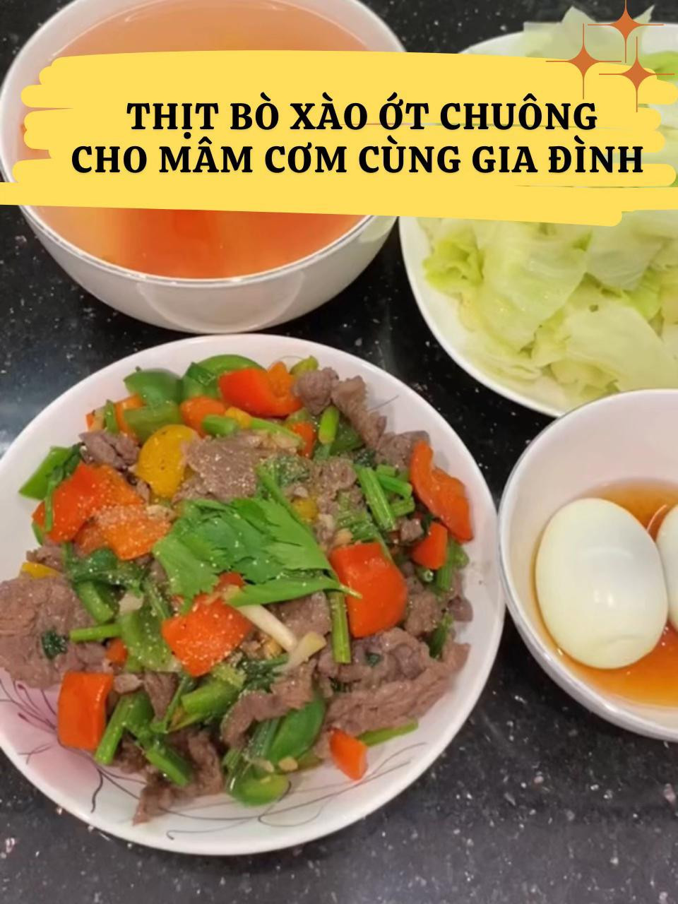 Thịt bò xào ớt chuông