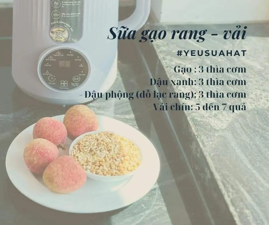 TỔNG HỢP 5 CÔNG THỨC SỮA HẠT NGON  sữa sầu riêng hạt điều, sữa bĩ đỏ hạt sen, sữa gạo rang vải, sữa xoài hạt điều, sữa hạnh nhân củ dền