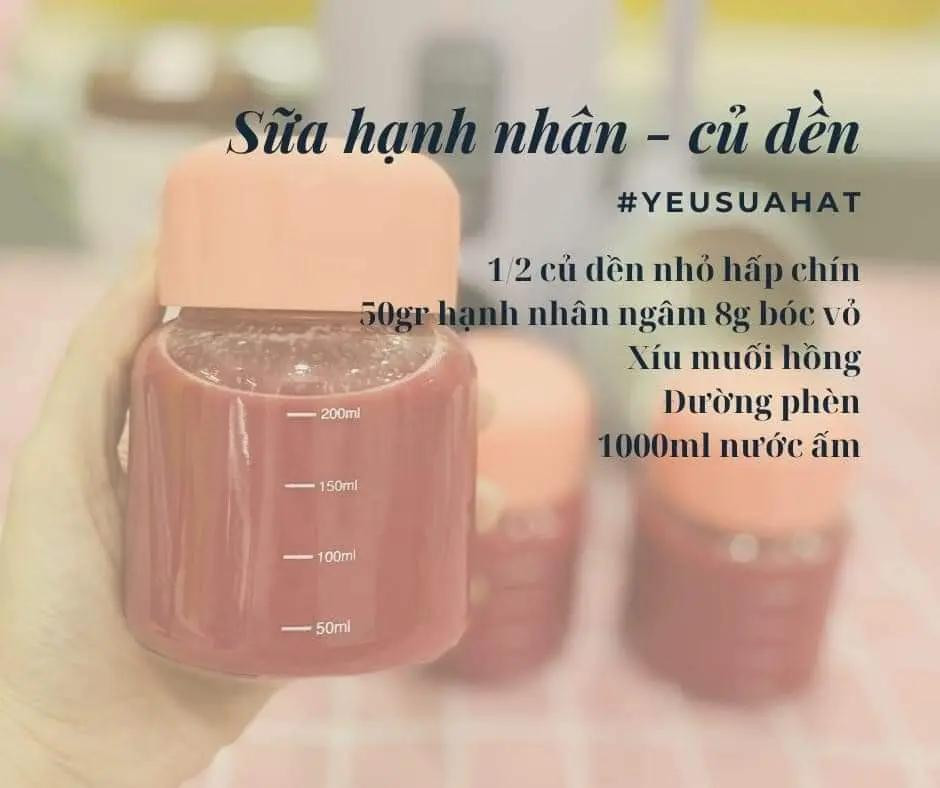 TỔNG HỢP 5 CÔNG THỨC SỮA HẠT NGON  sữa sầu riêng hạt điều, sữa bĩ đỏ hạt sen, sữa gạo rang vải, sữa xoài hạt điều, sữa hạnh nhân củ dền