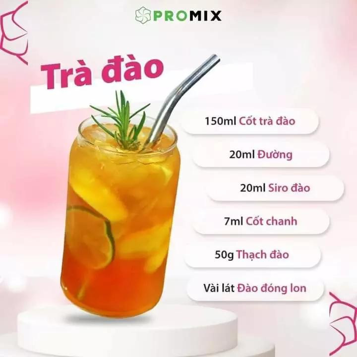 Trà chanh nha đam, trà vải dưa hấu, trà đào, trà vải nha đam, trà tắc nha đam.