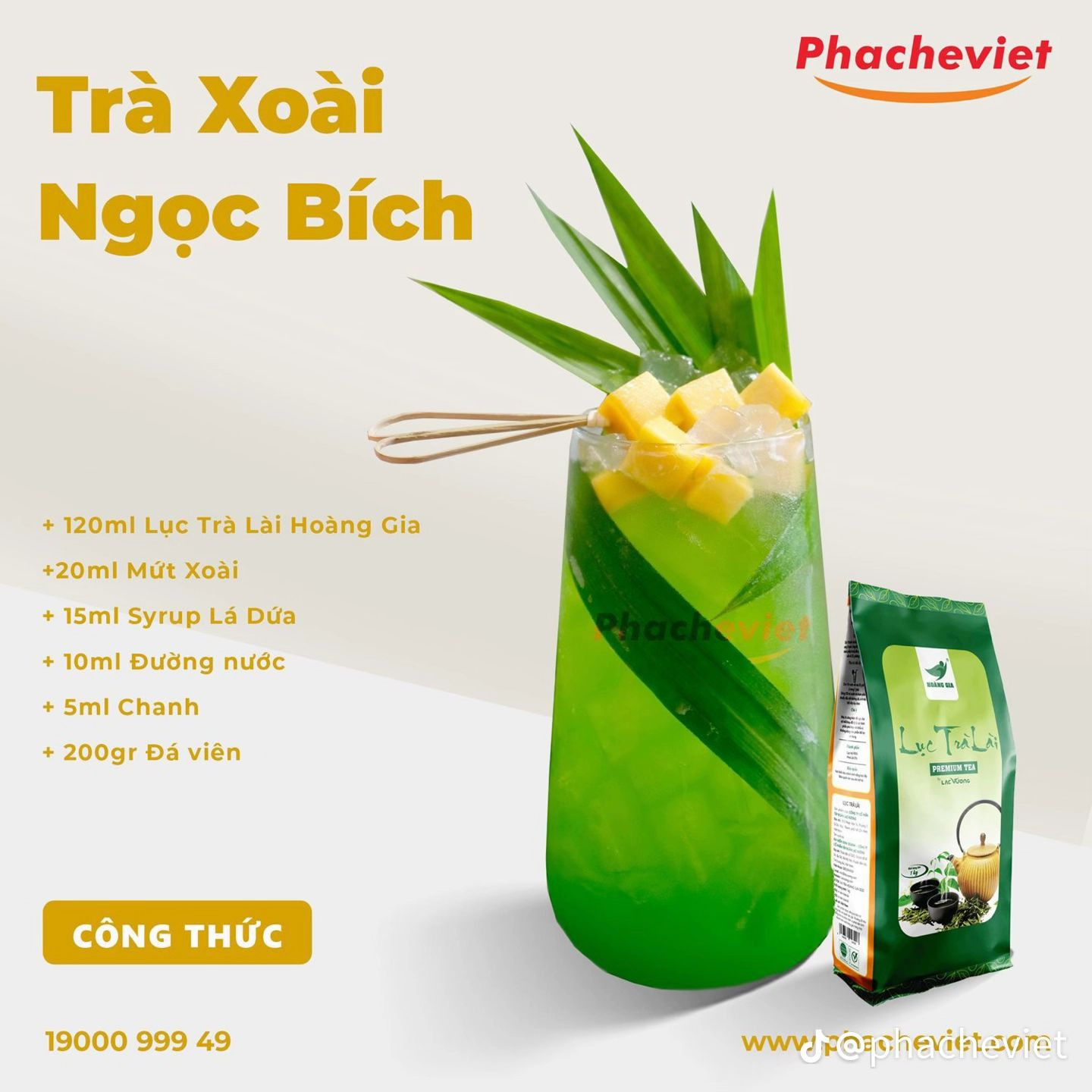 trà đào dưa lưới, trà xoài ngọc bích, matcha coco latte