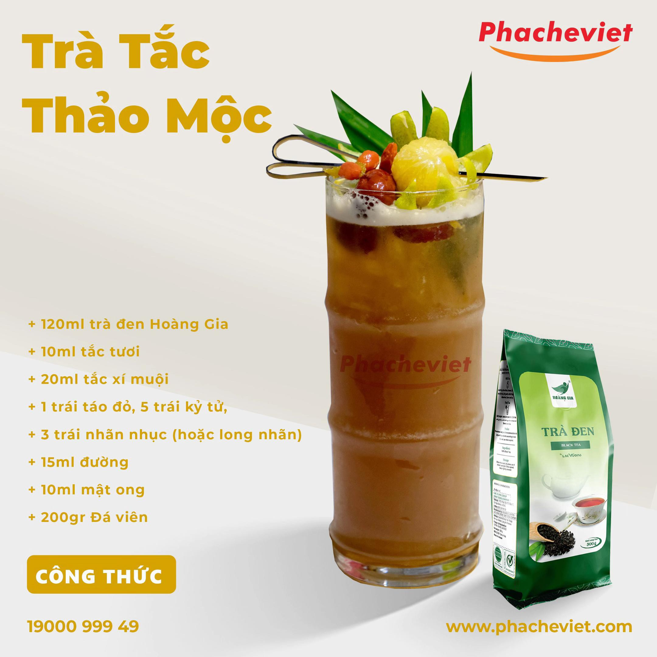 trà thanh nhài vân nam, sữa chua dâu, sữa chua việt quất, trà tắc thảo mộc