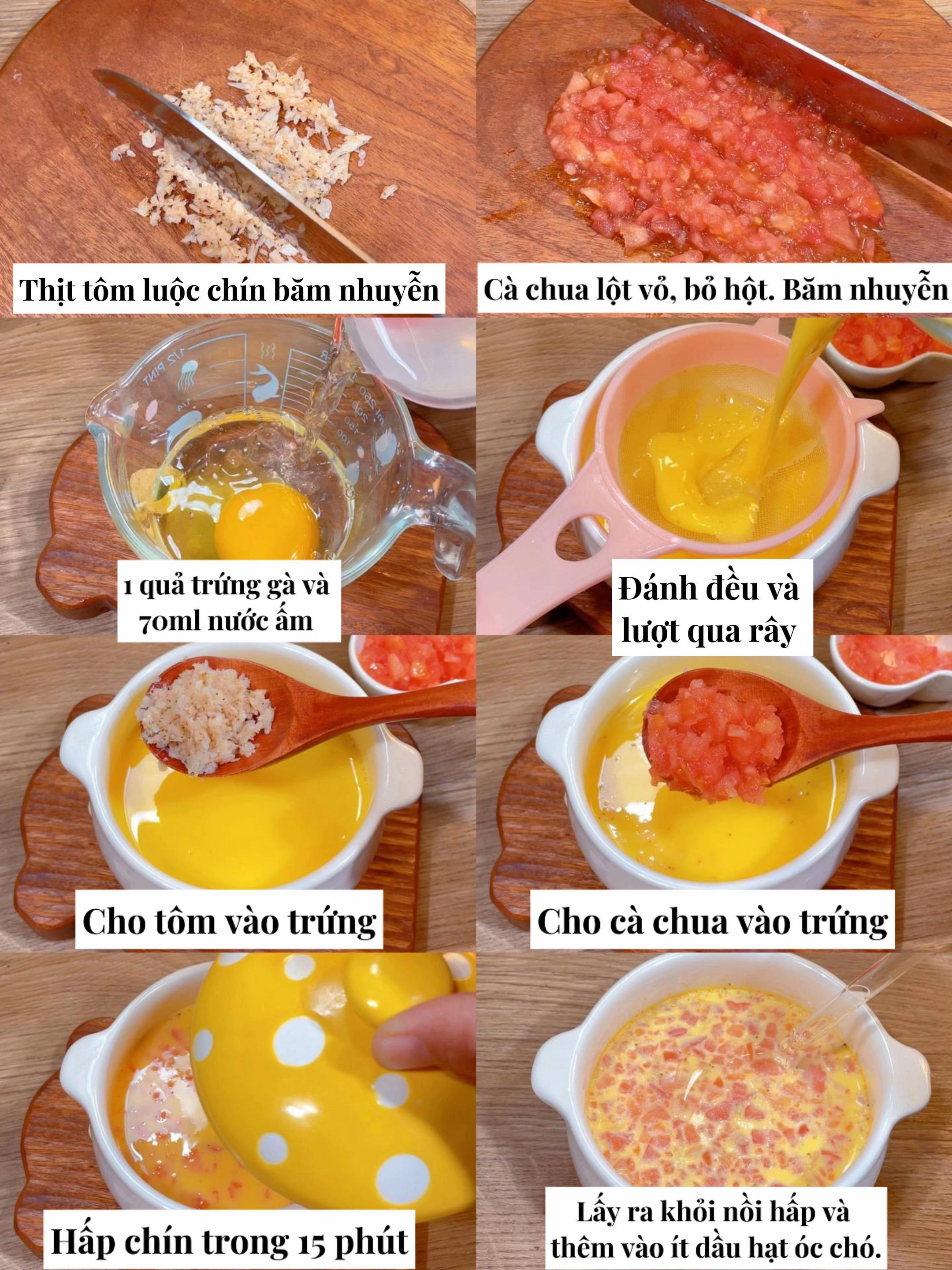 Trứng hấp cà chua