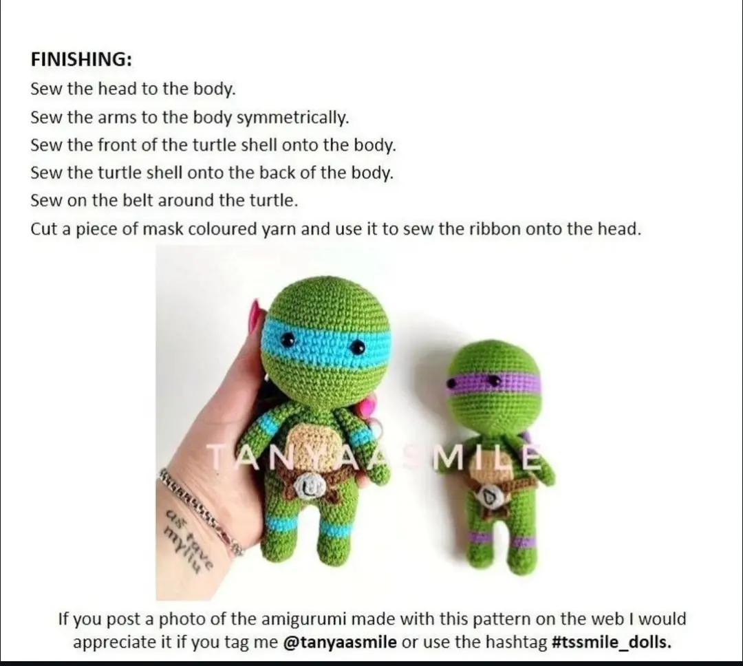 turtle superhero crochet pattern