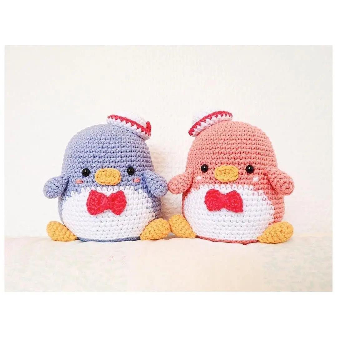 tuxedo sam couple, penguin couple crochet pattern