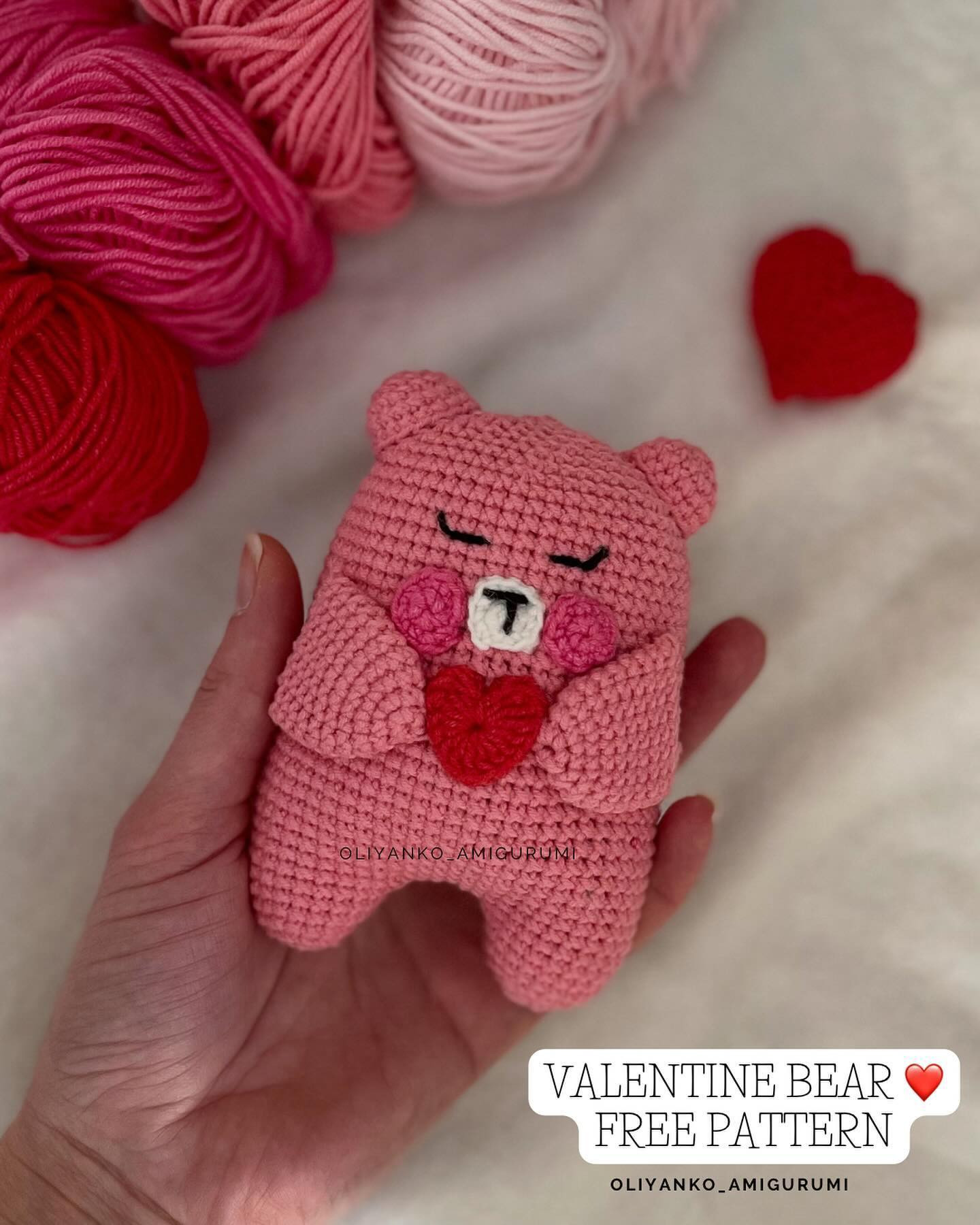 valentine bear crochet pattern