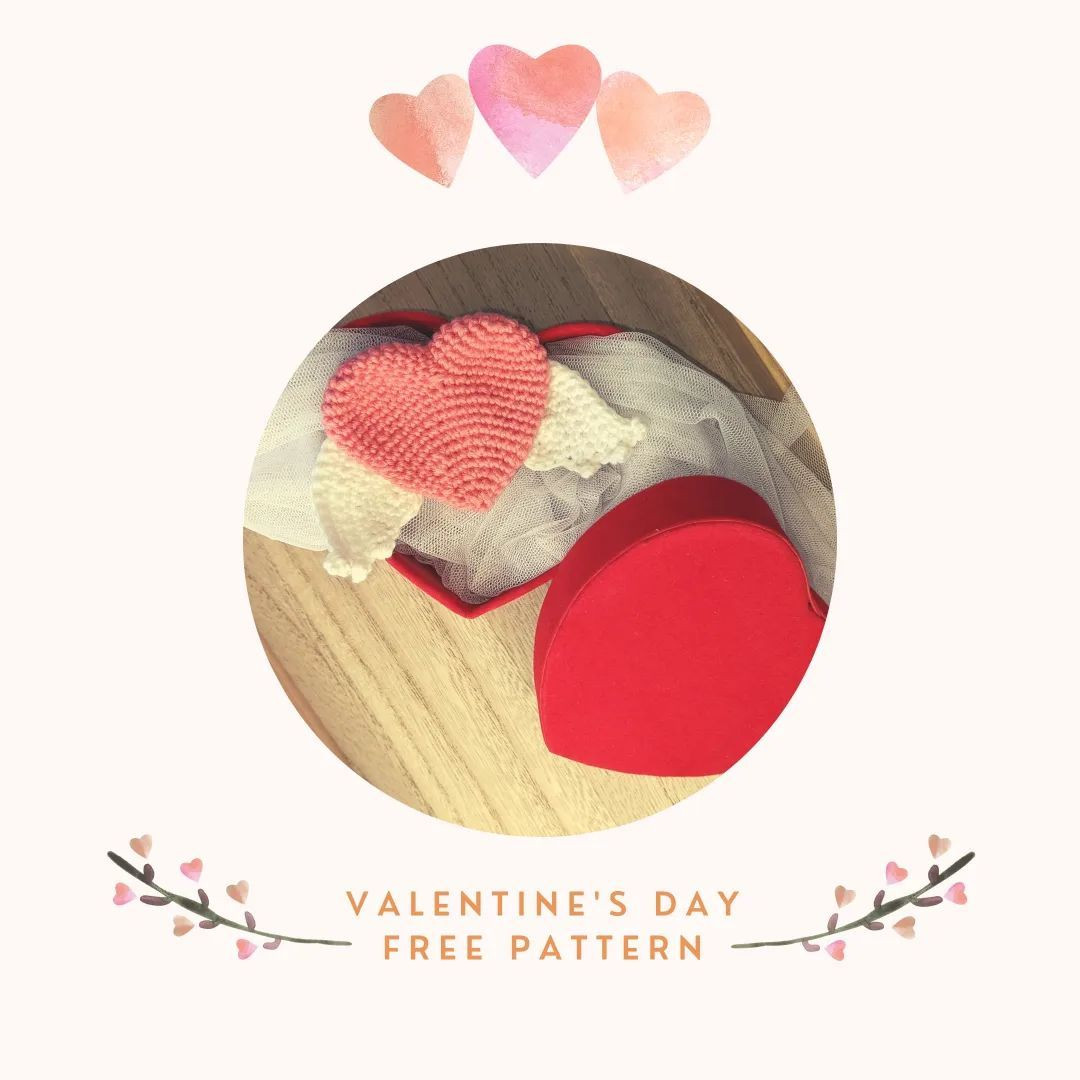 valentine's day free pattern, winged heart crochet pattern