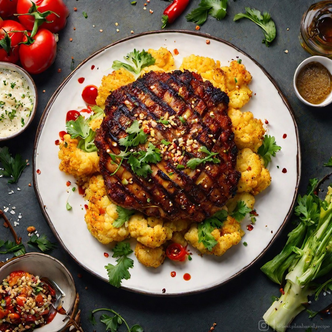 Vegan BBQ cauliflower steak