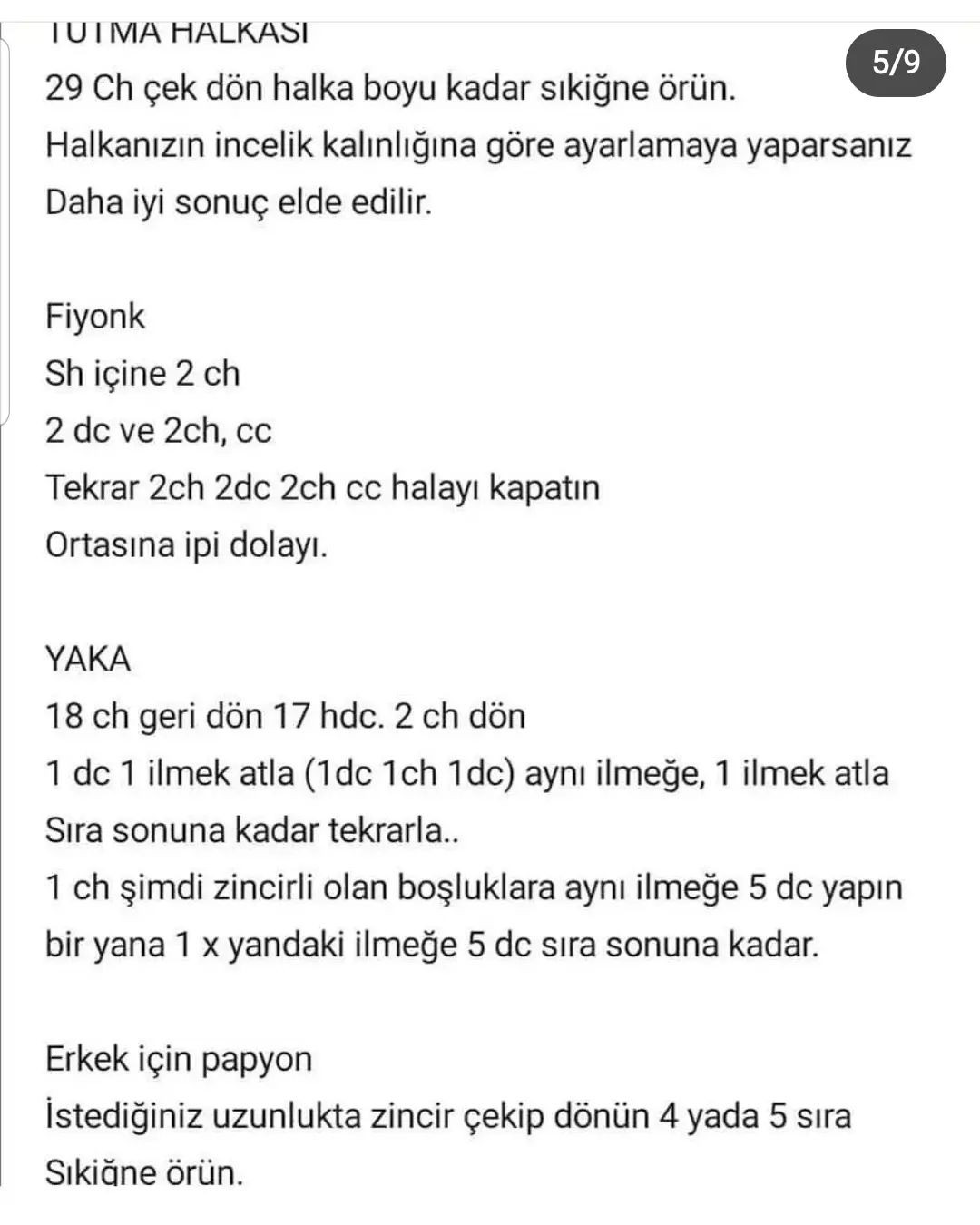 Yay ile bağlanmış bir ayı çıngırak için tığ işi modeli