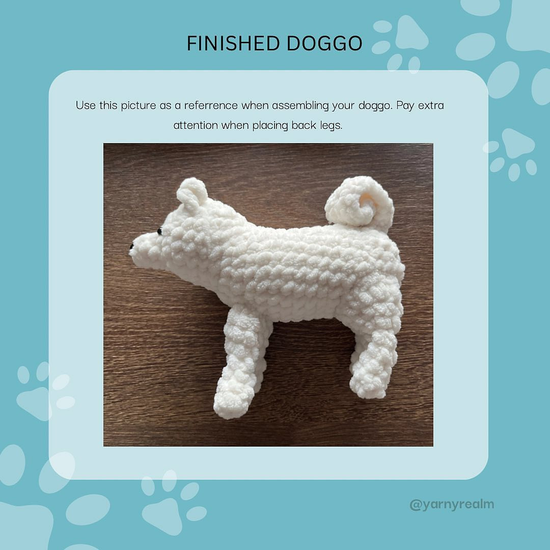 yuki the samoyed dog free crochet pattern