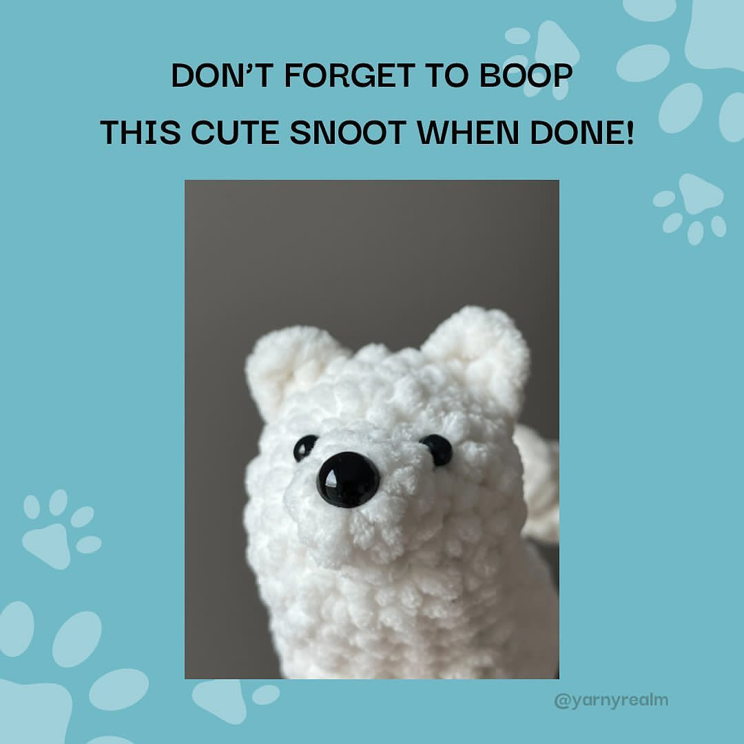 yuki the samoyed dog free crochet pattern