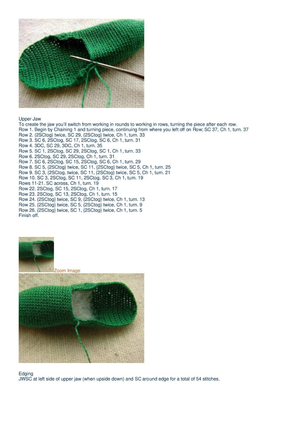 Alligator Crochet Pattern