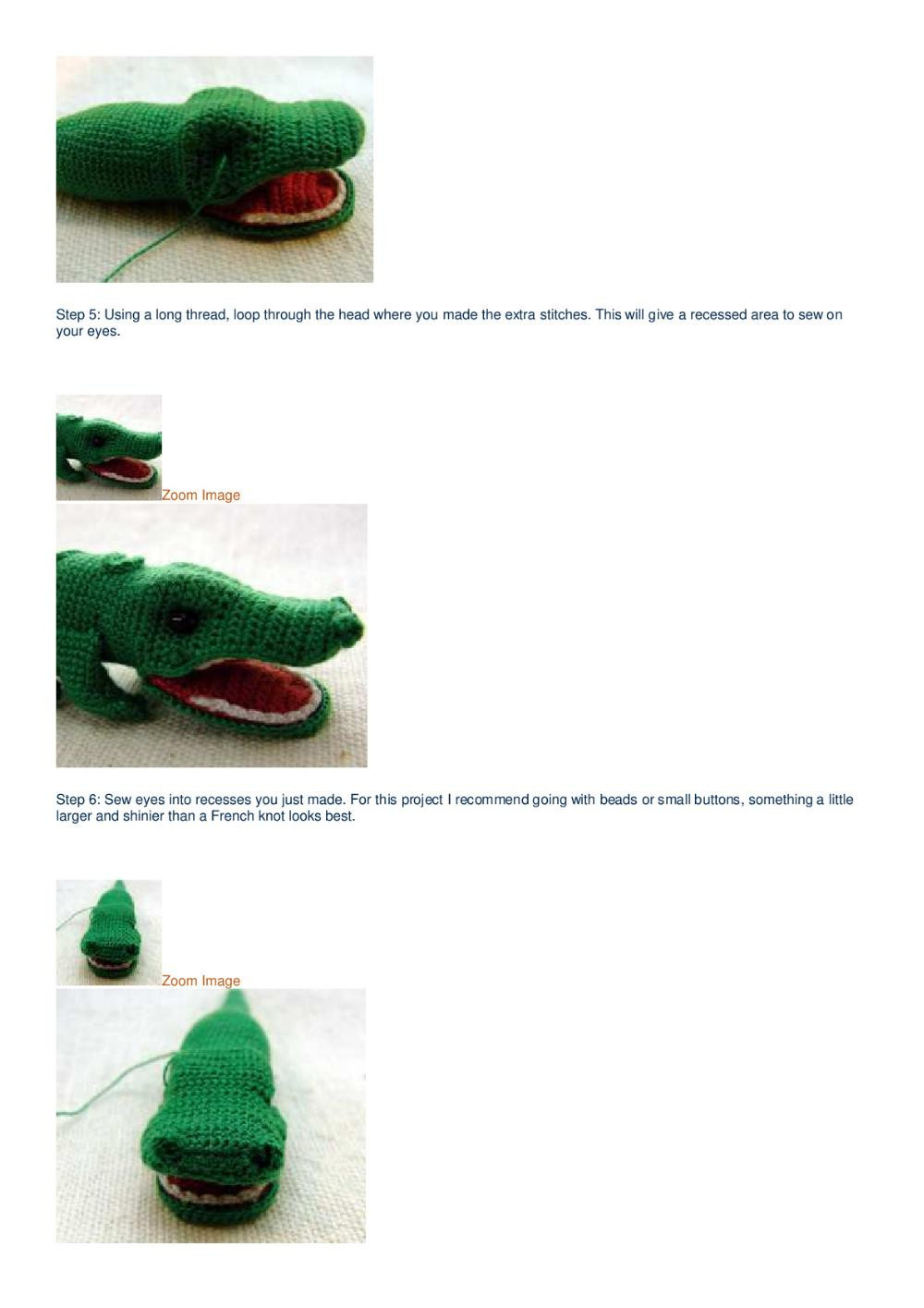 Alligator Crochet Pattern