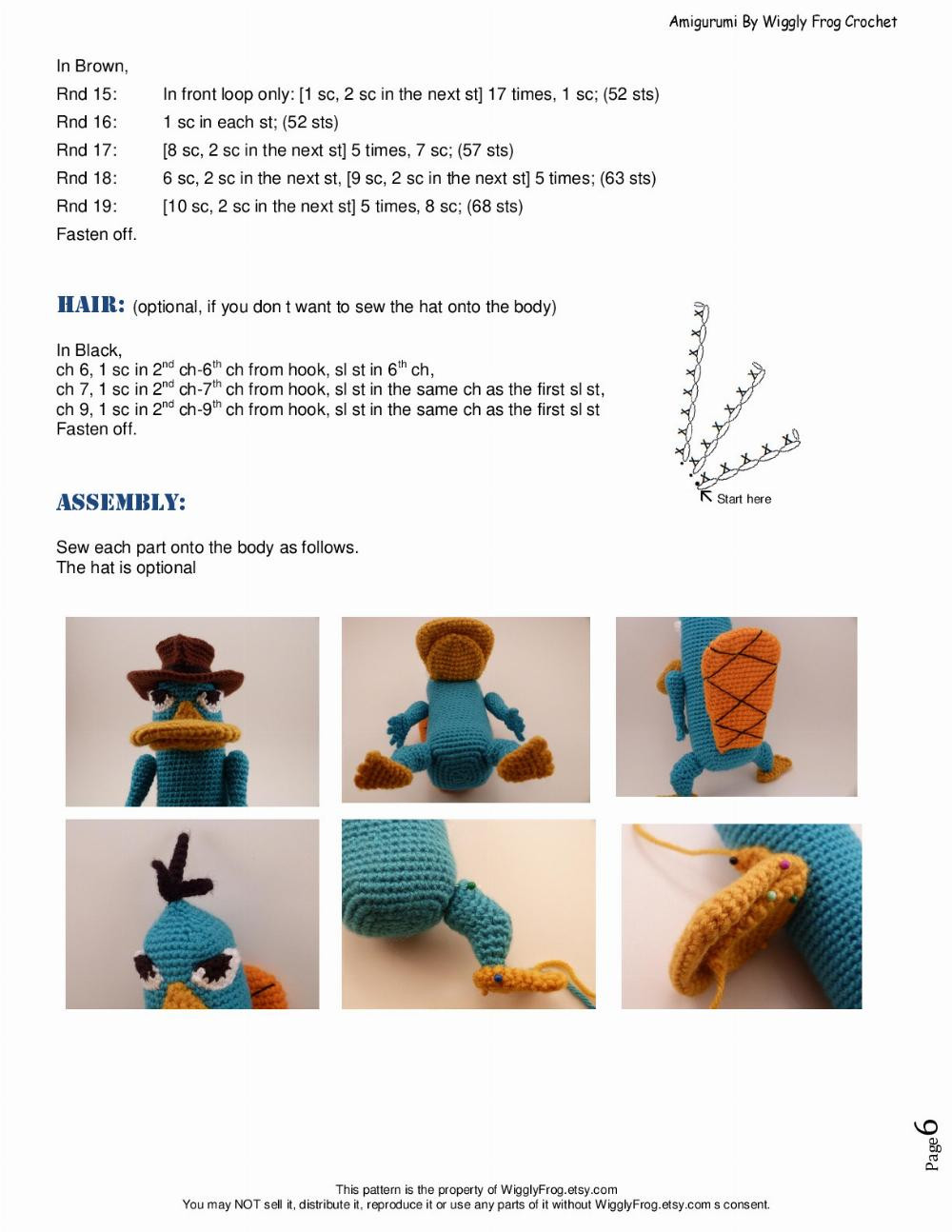 Amigurumi Crochet Pattern “Perry the Platypus”