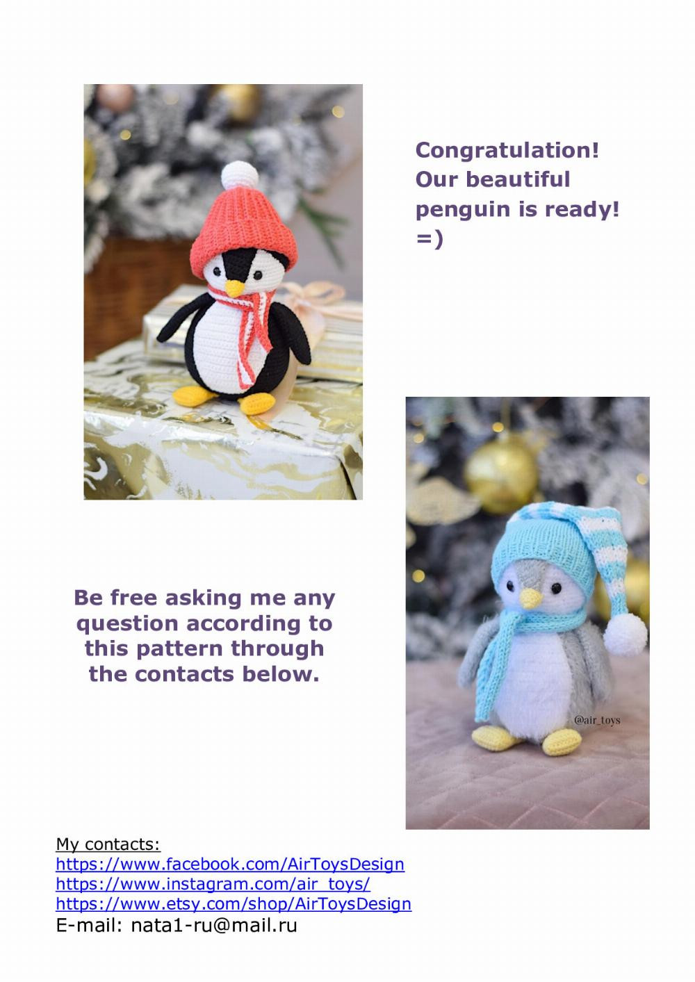 Amigurumi Crochet Pattern «The little penguin Lo lo»