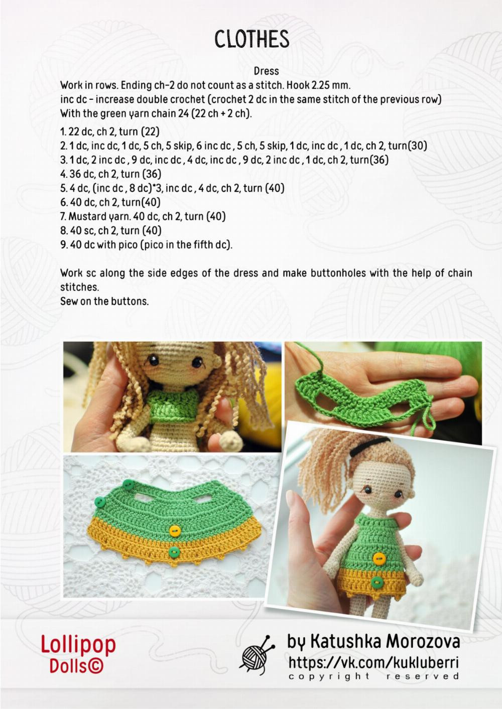 amigurumi pdf pattern crochet doll