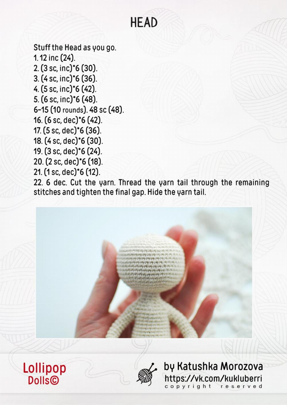 amigurumi pdf pattern crochet doll