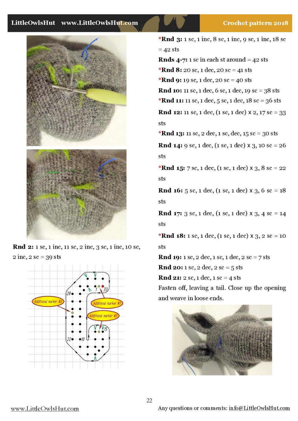 arnold the wolf crochet pattern