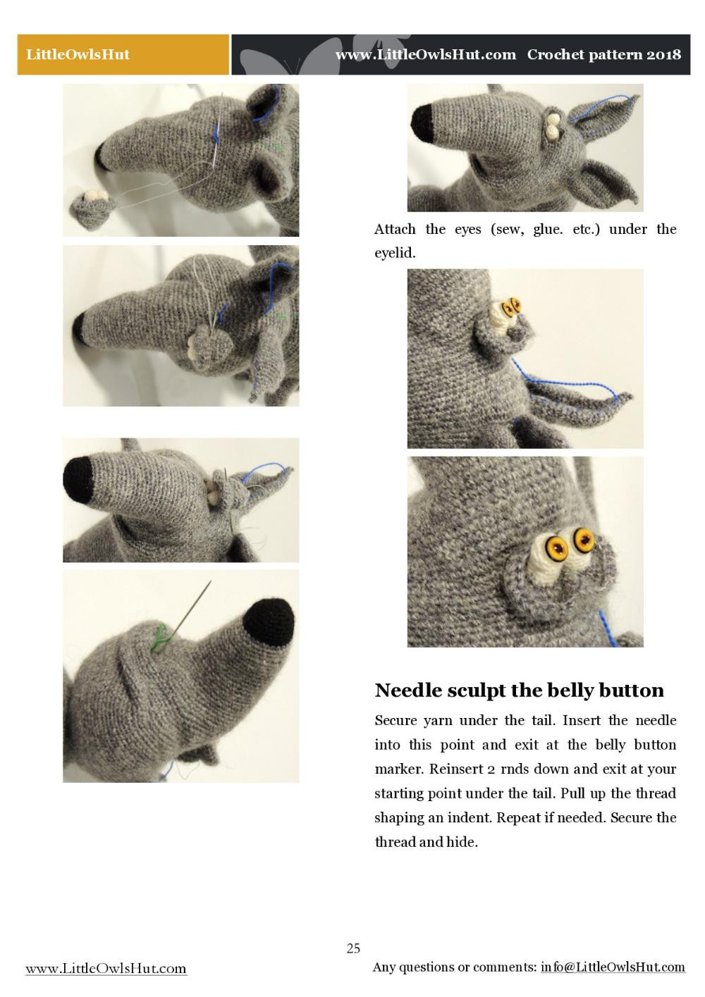 arnold the wolf crochet pattern