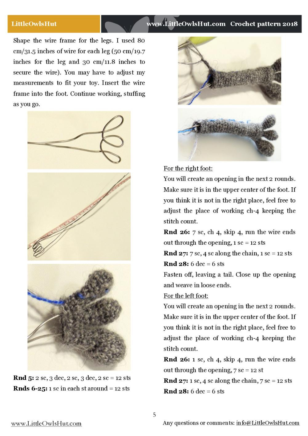 arnold the wolf crochet pattern