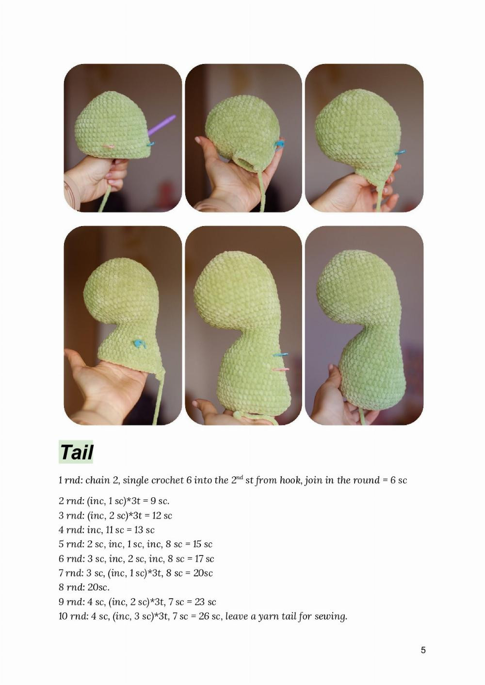 Baby Dinosaur crochet pattern