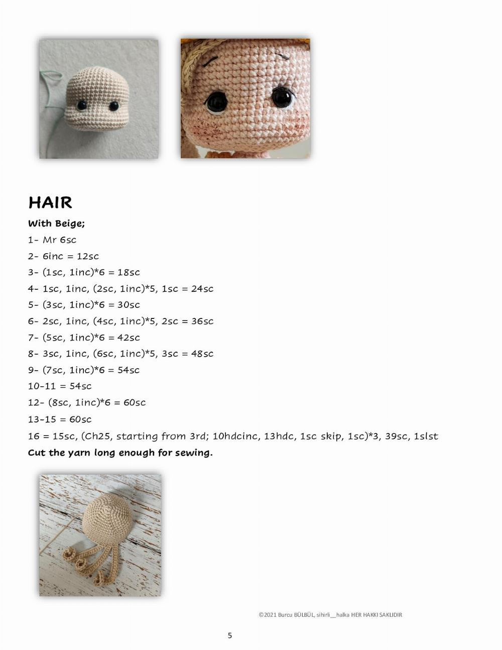 BEELY doll crochet pattern