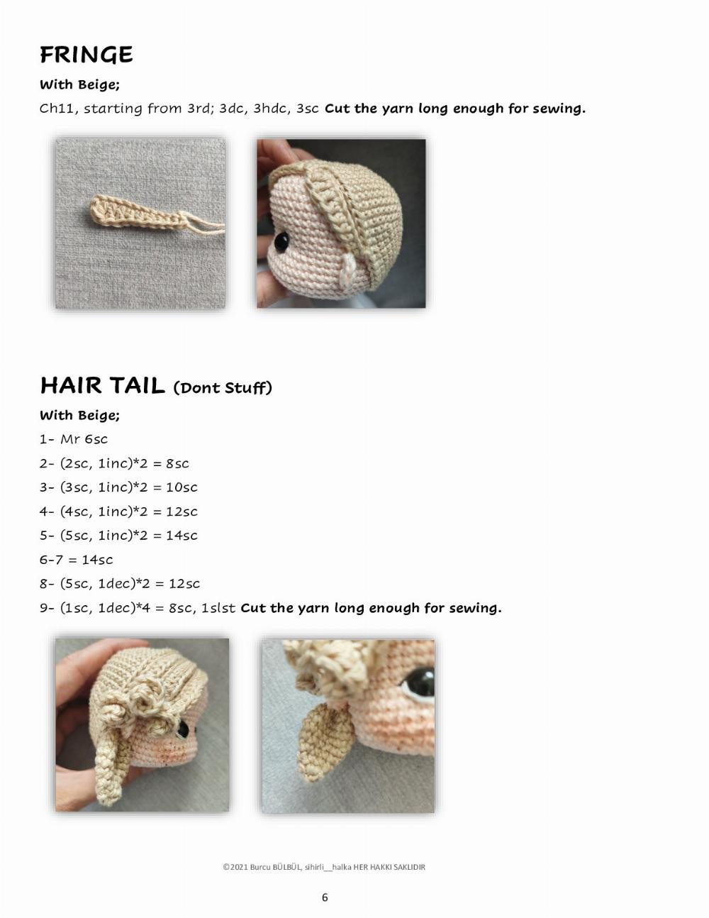 BEELY doll crochet pattern