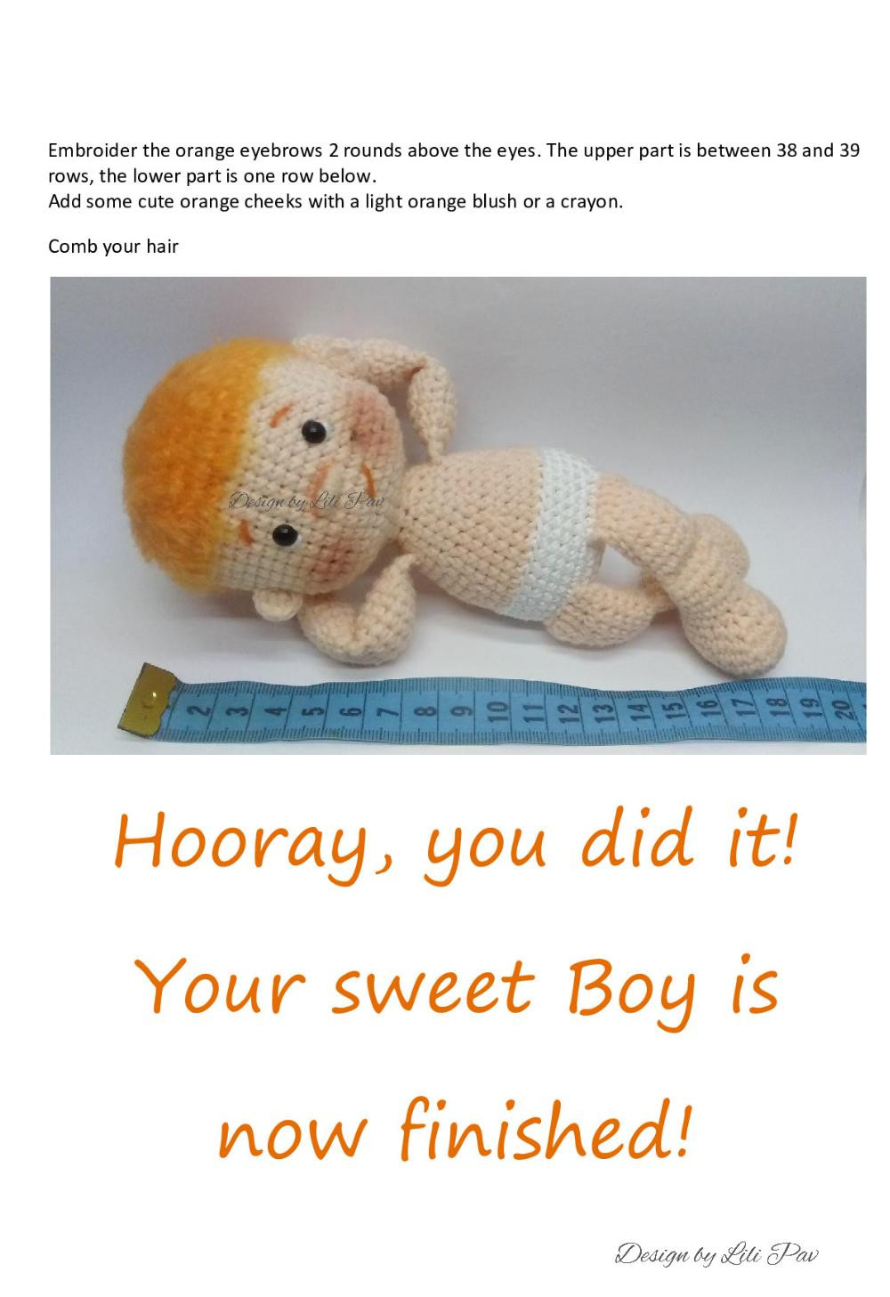 Boy, the Waldorf doll crochet pattern