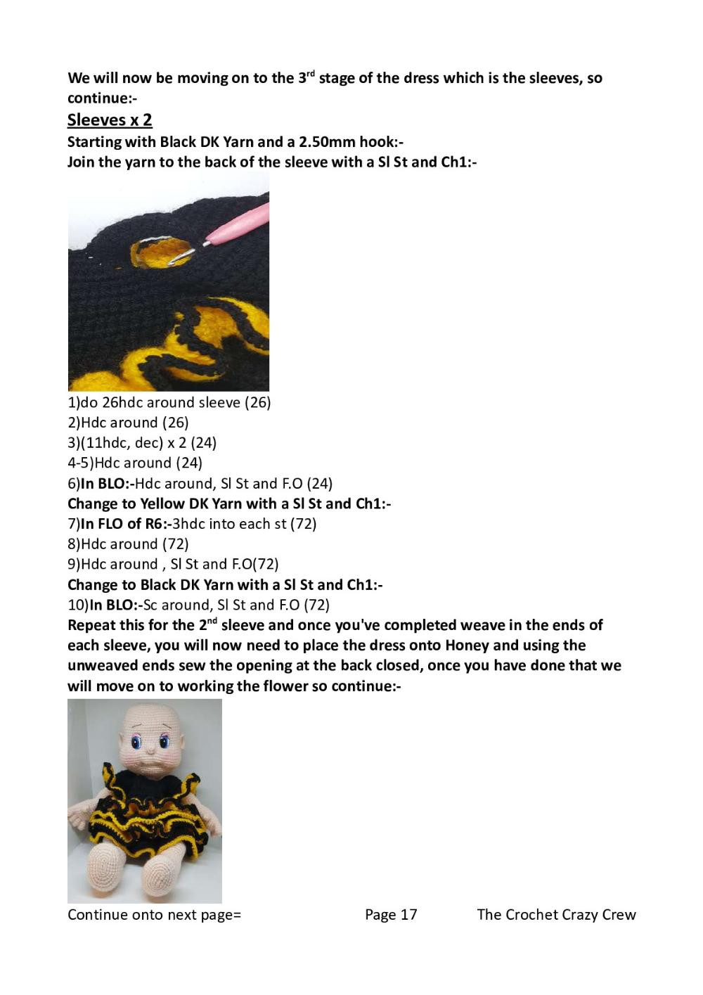 buzz & honey the bee babies crochet pattern