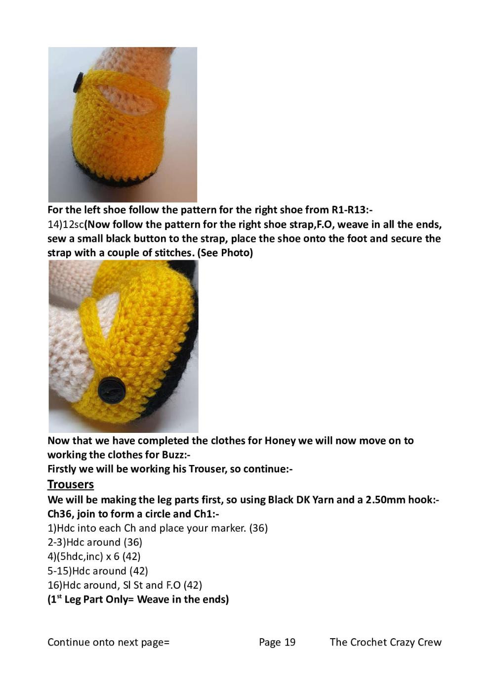 buzz & honey the bee babies crochet pattern