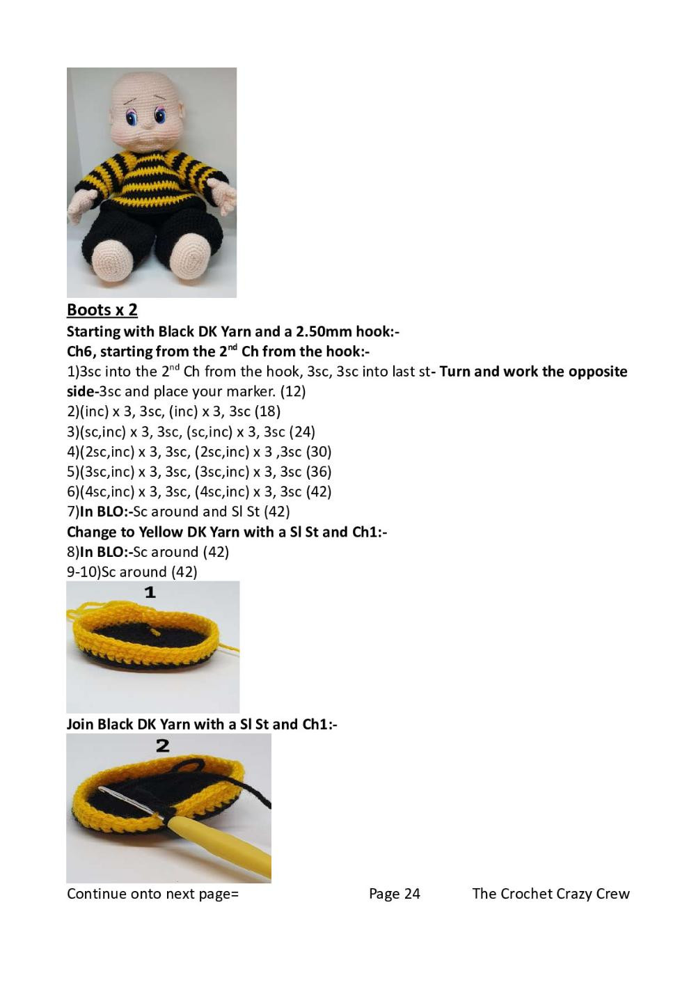 buzz & honey the bee babies crochet pattern