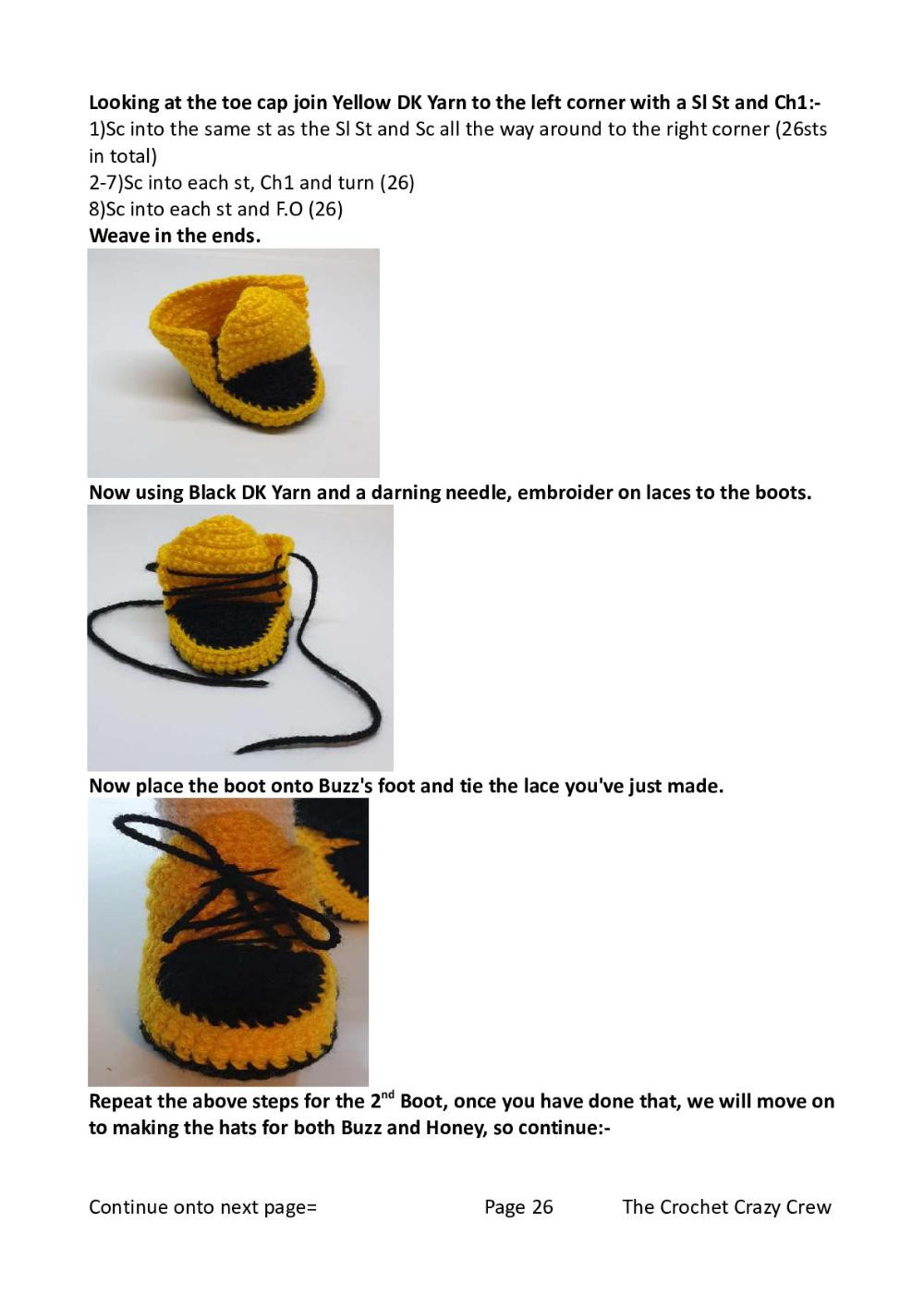 buzz & honey the bee babies crochet pattern