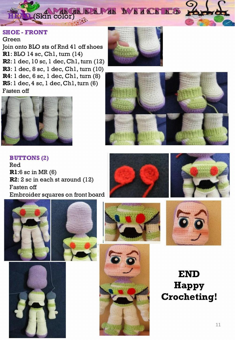 BUZZ LIGHTYEAR– TOY STORY crochet pattern