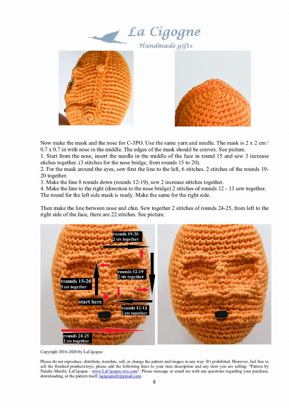 C-3PO, Star Wars Crochet pattern