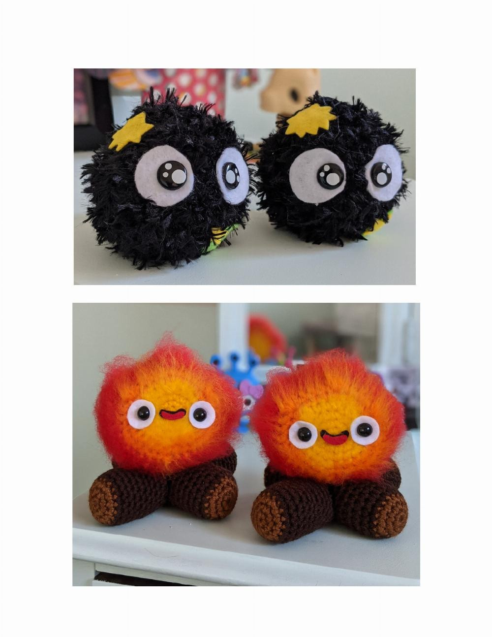 Calcifer and Soot Sprite Amigurumi Pattern