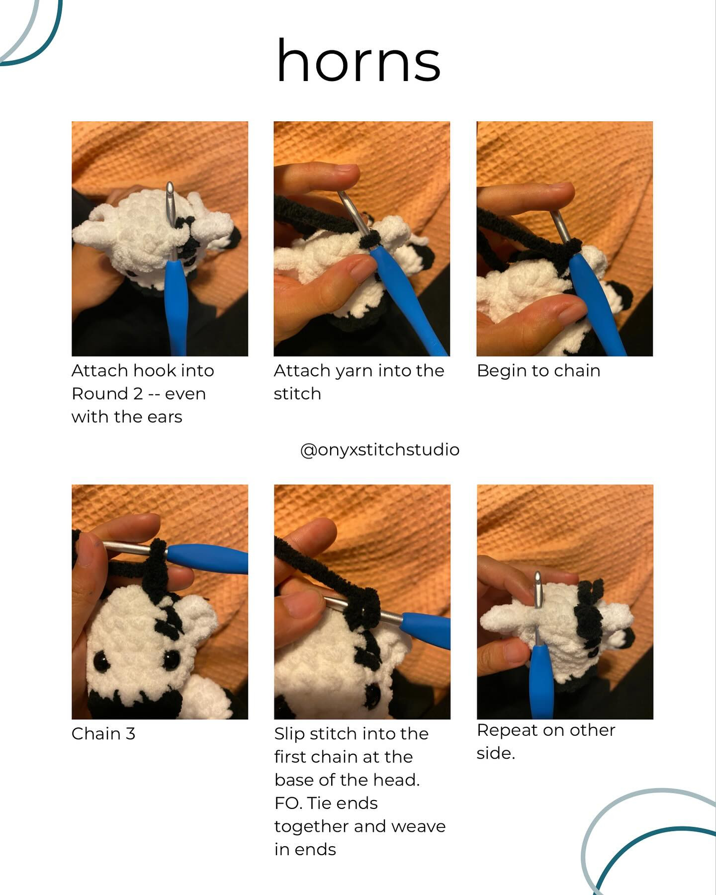 Carly Cow 🐮crochet pattern NO SEW cow