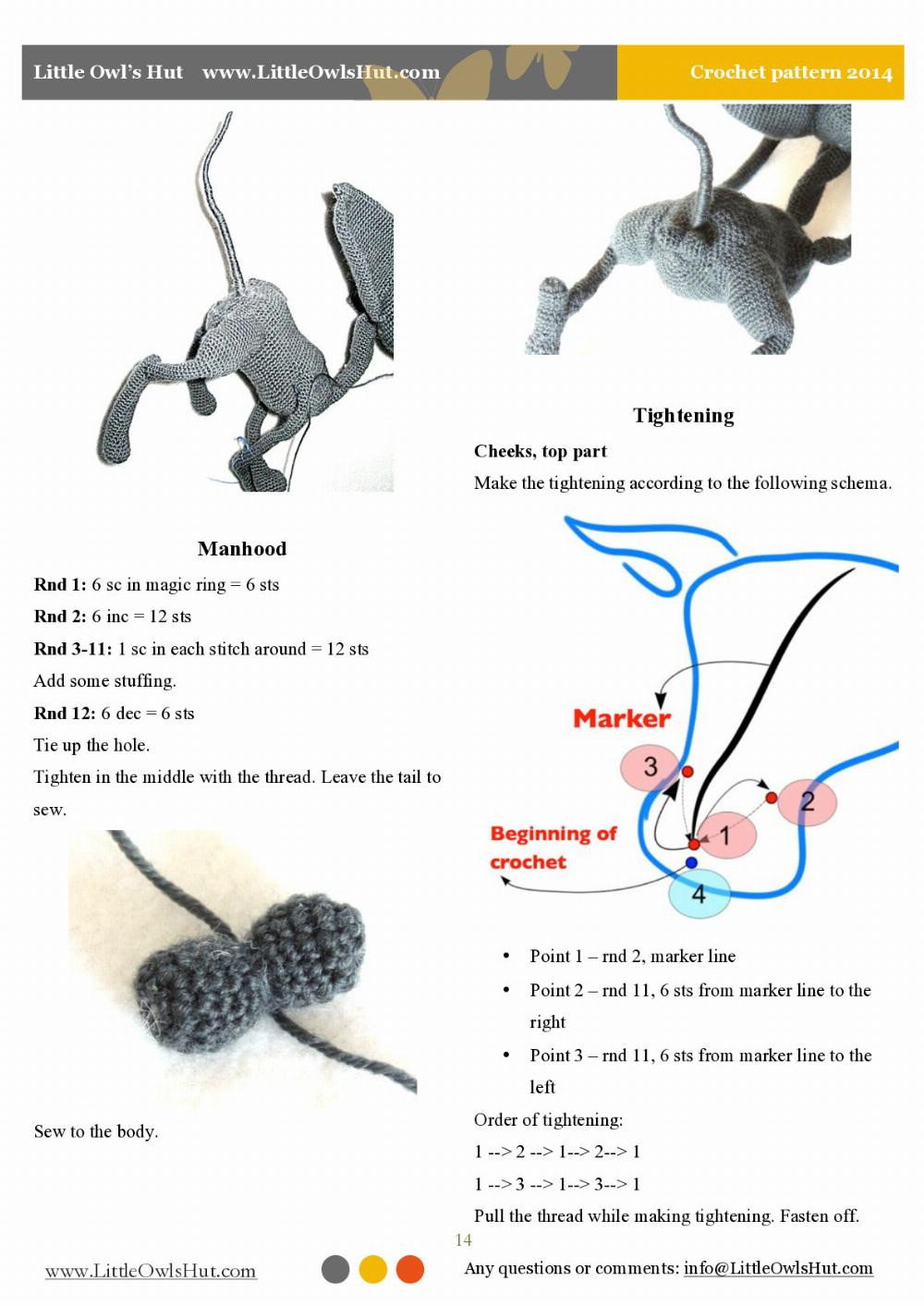 cat sphinx findus crochet pattern